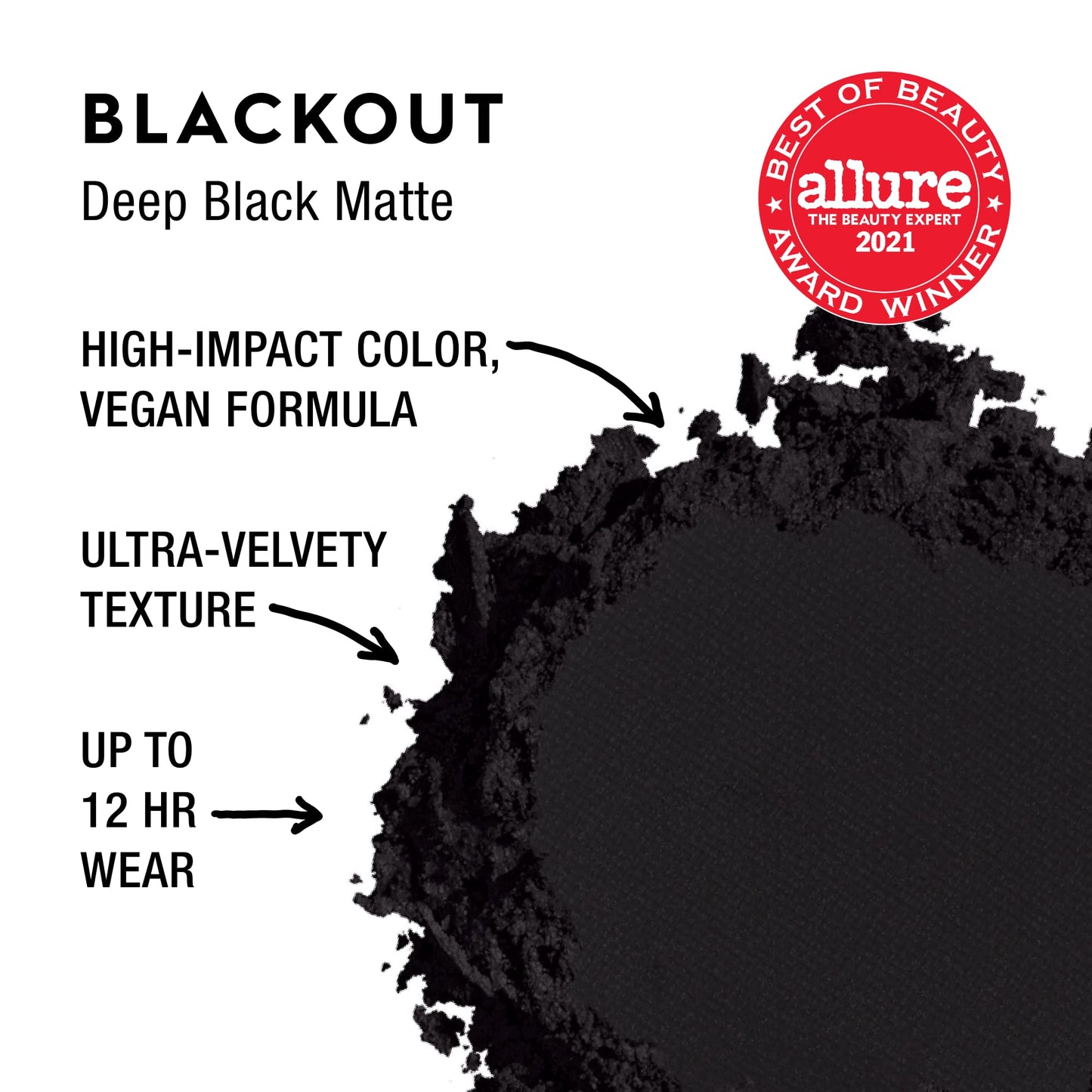 URBAN DECAY 24/7 Eyeshadow Compact - Award-Winning & Long-Lasting Eye Makeup - Up to 12 Hour Wear - Ultra-Blendable, Pigmented Color - Vegan Formula – Blackout (Deep Black Matte)