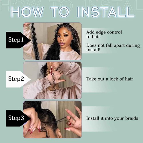 20 Inch Human Braiding Hair 150g 3 Bundles/Pack Deep Wave Bulk Human Hair for Braiding Brazilian Virgin Human Hair Bundles Wet and Wavy Bundles No Weft Curly Human Hair Extensions Natural Black