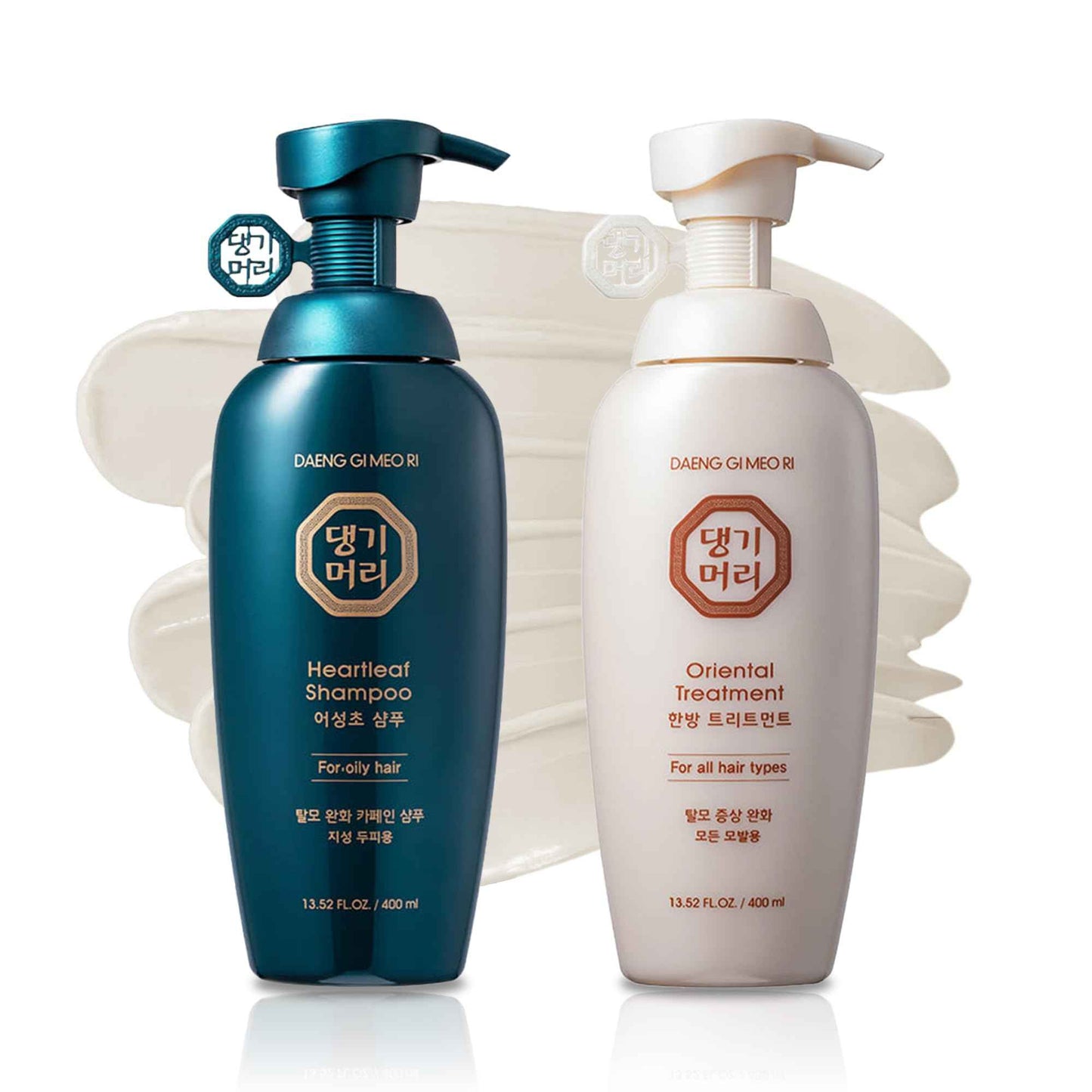 Daeng Gi Meo Ri Hair Loss Care Set - Shampoo for Oily Hair + Treatment for All Hair Types, 13.5 FL. OZ. Each