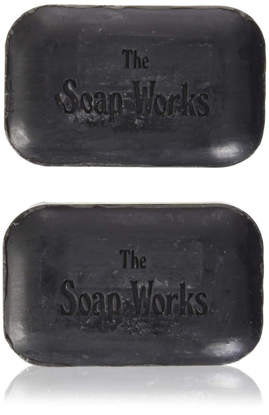 Soap Works Coal Tar Bar Soap (Black) (110g/bar) 2 bars