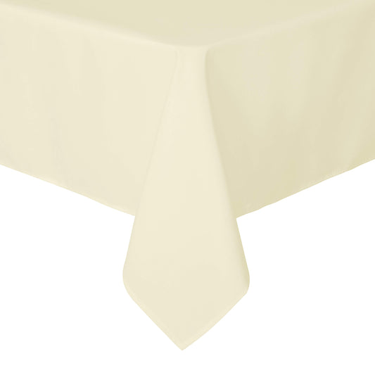 sancua Square Tablecloth - 54 x 54 Inch - Stain and Wrinkle Resistant Washable Polyester Table Cloth, Decorative Fabric Table Cover for Dining Table, Buffet Parties and Camping, Beige