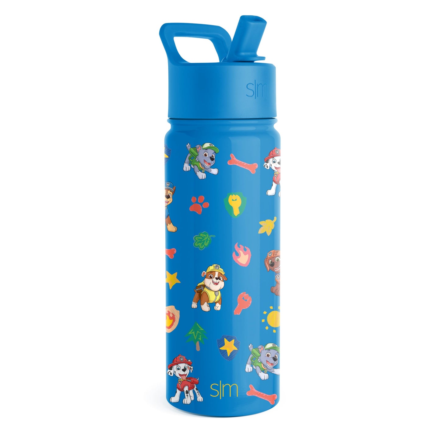 Simple Modern Paw Patrol Kids Water Bottle with Straw Lid | Reusable Insulated Stainless Steel Cup for Boys, School | Summit Collection | 14oz, Outdoor Adventures