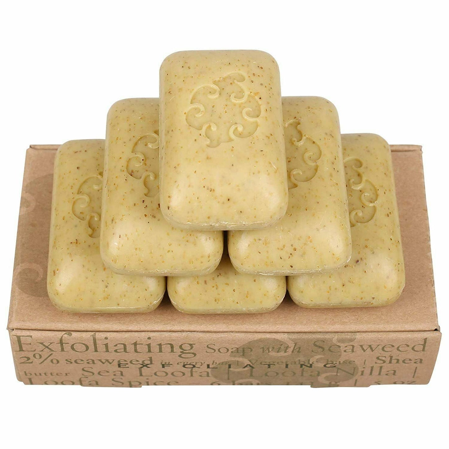 Baudelaire Exfoliating Sea Loofa Soap - Natural Fragrance - Hydrating & Moisturizing Triple-Milled Luxury, 5 oz (Pack of 6)