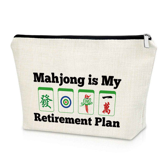 Sazuwu Mahjong Lover Retirement Gifts for Her Cosmetic Travel Pouch Birthday for Mom, Grandma, Aunt