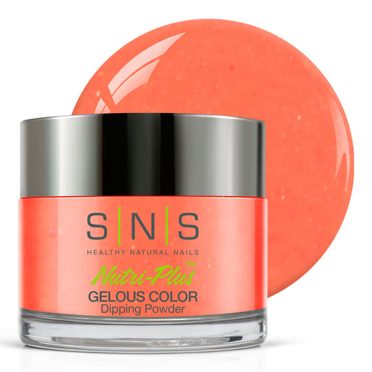 SNS Nail Dip Powder, Gelous Color Dipping Powder - Candied Yams (Orange/Coral, Cream) - Long-Lasting Dip Nail Color Lasts 14 Days - Low-Odor & No UV Lamp Required - 1 OZ