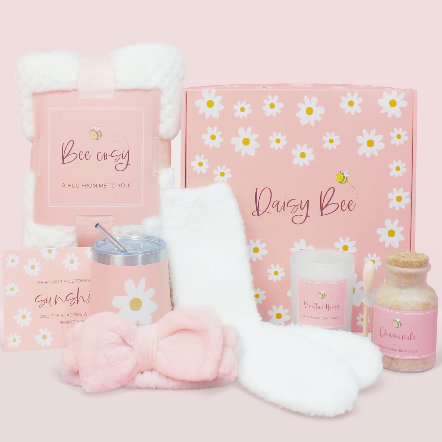 Luxury Daisy Bee Women’s Care Package – Birthday Gifts for Women, Mom, Friend, Girlfriend with Natural Ingredients, Self-Care Gifts, Relaxing Gifts, Perfectly Packaged for Pampering & Ready to Gift