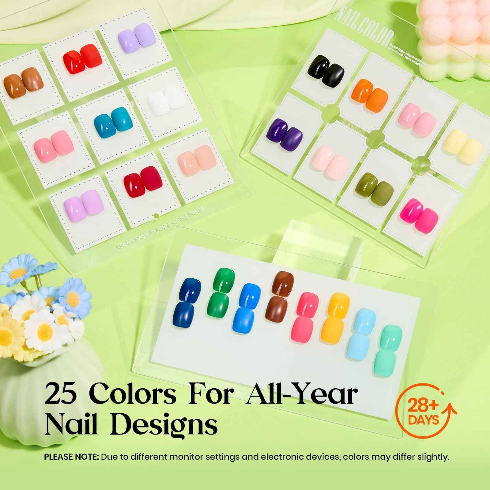 Beetles Gel Nail Polish Kit with U V Light - 25 Colors Gel Polish Set Fall Nail Fest Fragments of Time 45 Pcs Nails Kit with Tools DIY Salon Manicure Set Gifts for Women Girls - One Color One Bottle