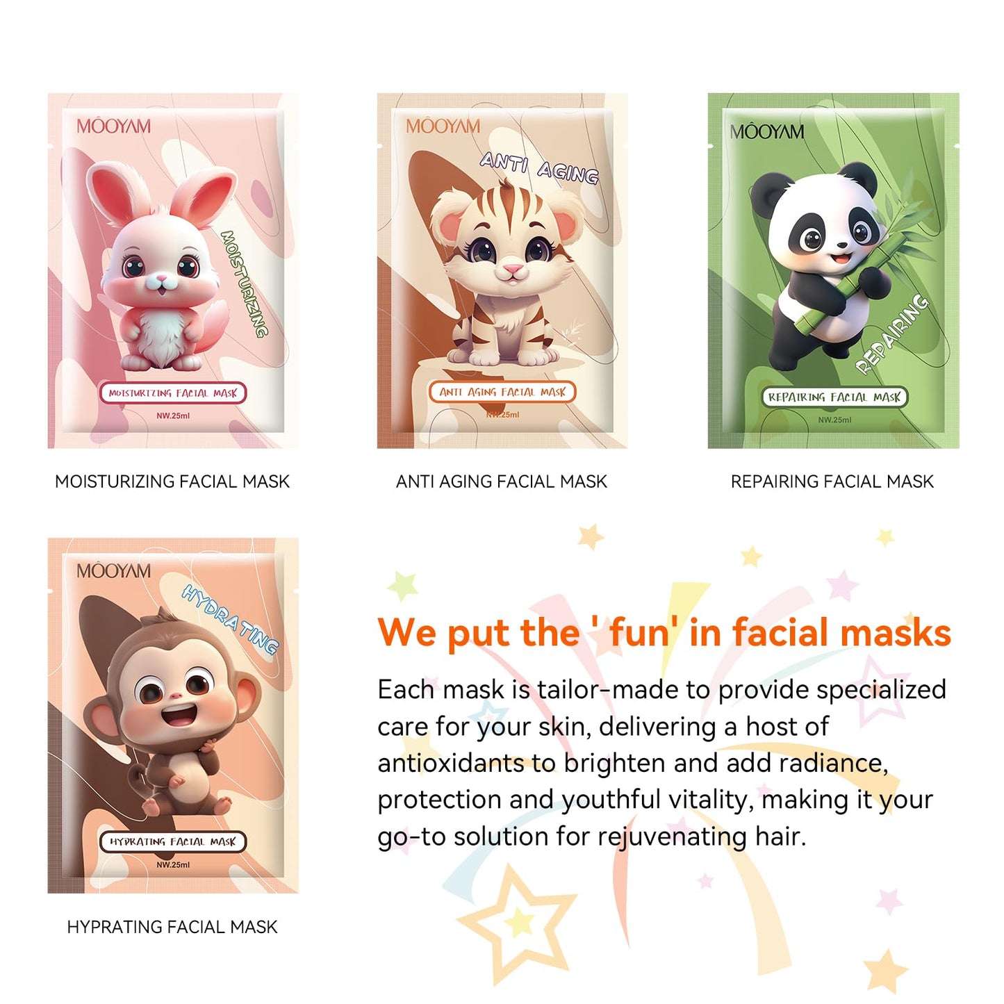 GUOYAOLIFU Face Masks Skincare Luxury Animal Series Face Masks - Natural Ingredients for Glowing Skin - Rejuvenate Your Complexion with Our Unique And Safety Formulas