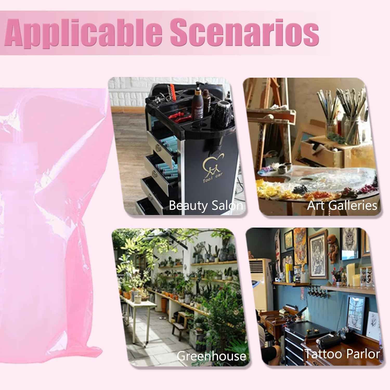 Tattoo Bottle Bags with 2pcs Squeeze Bottles -LEEYUKA 250pcs Pink Wash Bottle Covers With 2pcs 250ml Bottles Squeeze Bottle Sleeves for Tattoo Bottles Pink Tattoo Supplies