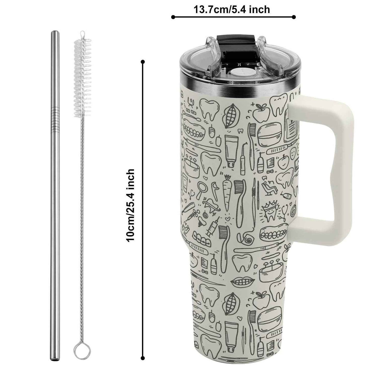 4LIEUBASMI 40 Oz Dental Laser Engrave Tumbler, Dentist Appreciation Gifts for Men and Women - Christmas Birthday Retirement Gifts for Dentists, Coworkers, and Friends