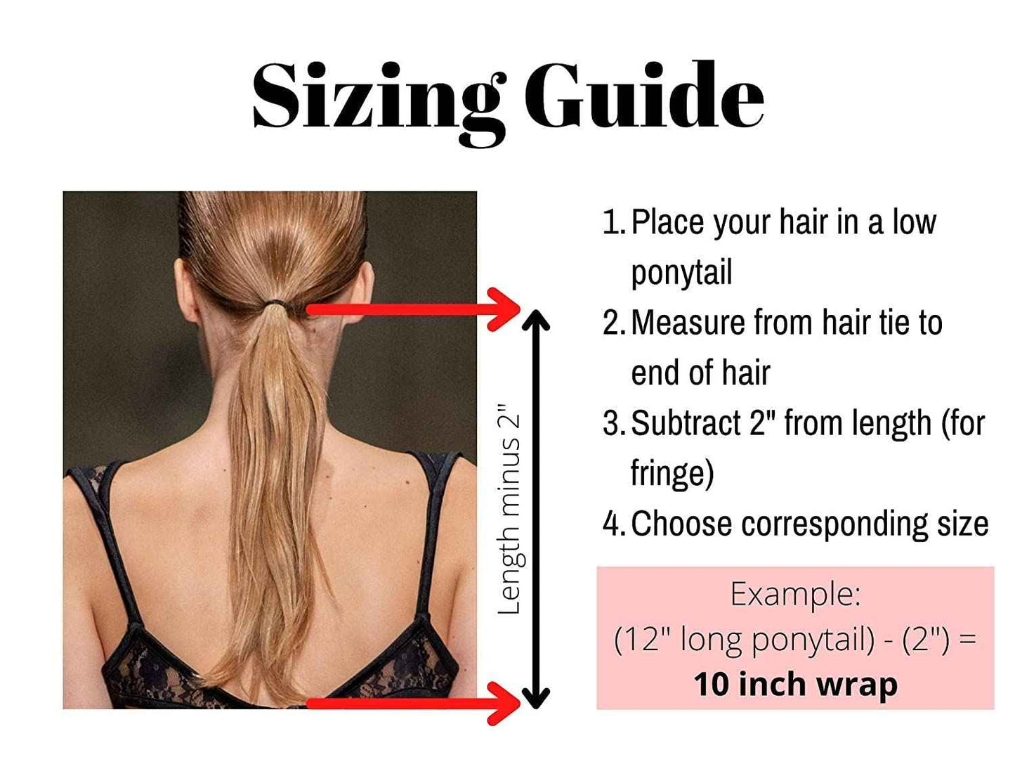 Black Leather Hair Wrap 8" Inch - Ponytail Wrap & Long Hair Protector for Biker Helmet | Motorcycle Accessories for Women with Fringe | Made in USA | Accessory