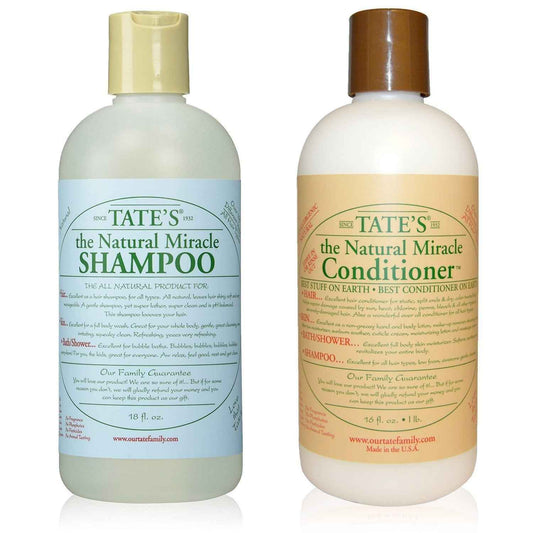 Tate's Natural Miracle Shampoo 18 fl oz & Conditioner 18 fl oz