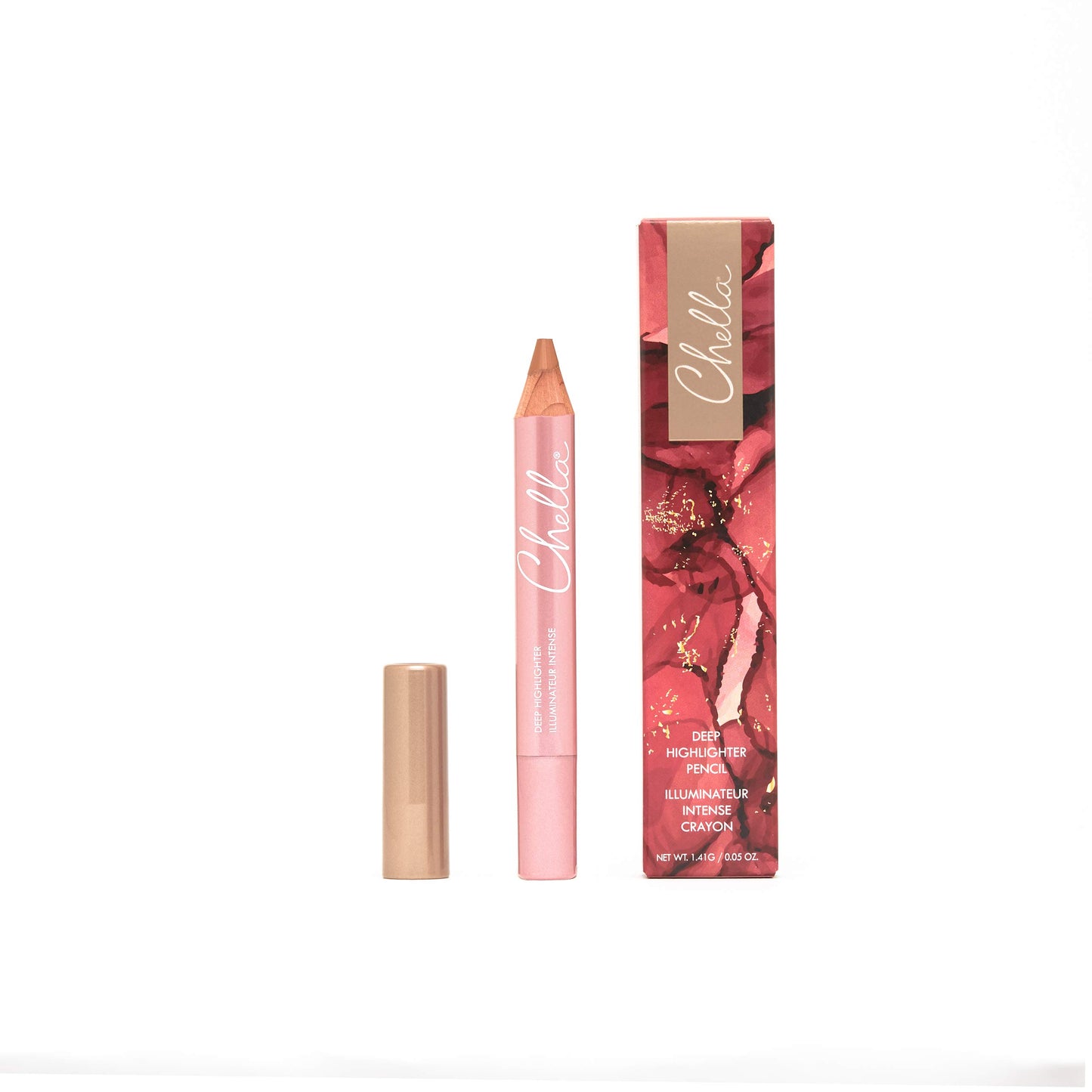 Chella Highlighter Makeup Pencil - Vegan, Cruelty Free, Paraben Free, Gluten Free - Use as a Highlighter, Concealer and Under Eye Liner (Deep Matte)