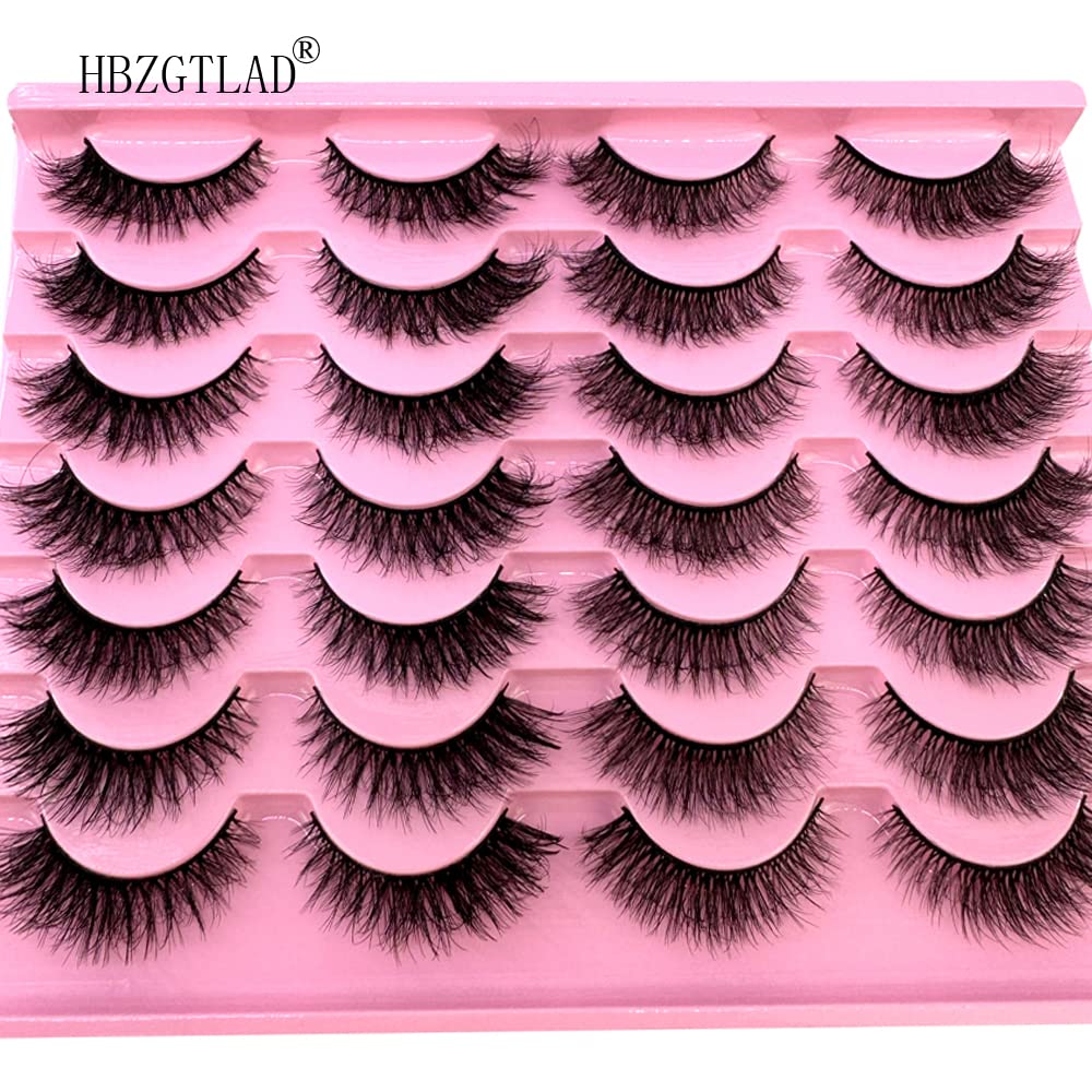 AMSDCN 14/16 Pairs Fluffy mix Lashes 10-25mm 3D Mink Lashes Long Thick Natural False Eyelashes Wholesale Lashes (H07#)