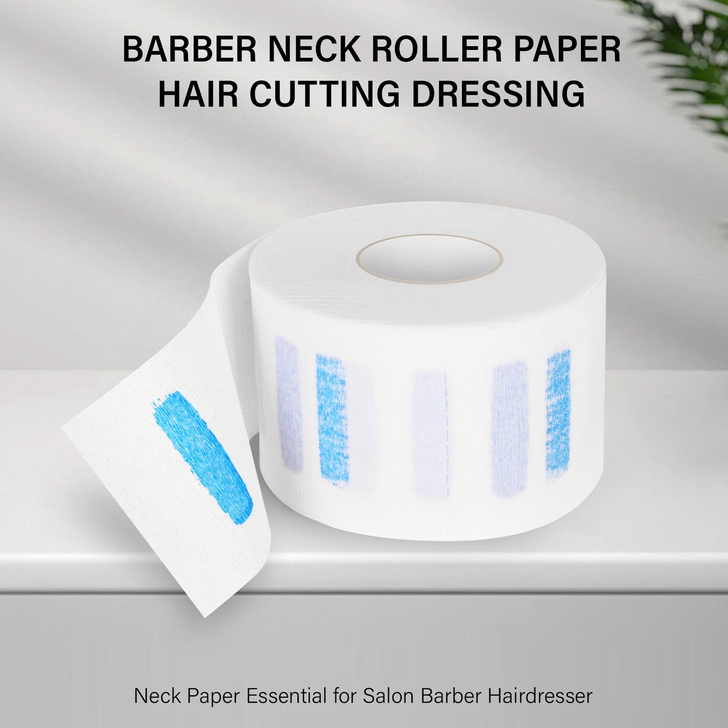 Disposable Barber Neck Paper with Hairdressing Accessory Tool - 5 Rolls & 500 Neck Strips, Barber Supplies