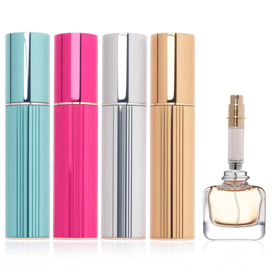 VZYUVY 4 Pcs Refillable Perfume Bottle Travel, Perfume Travel Atomizer, Mini Cologne Dispenser for Women Men