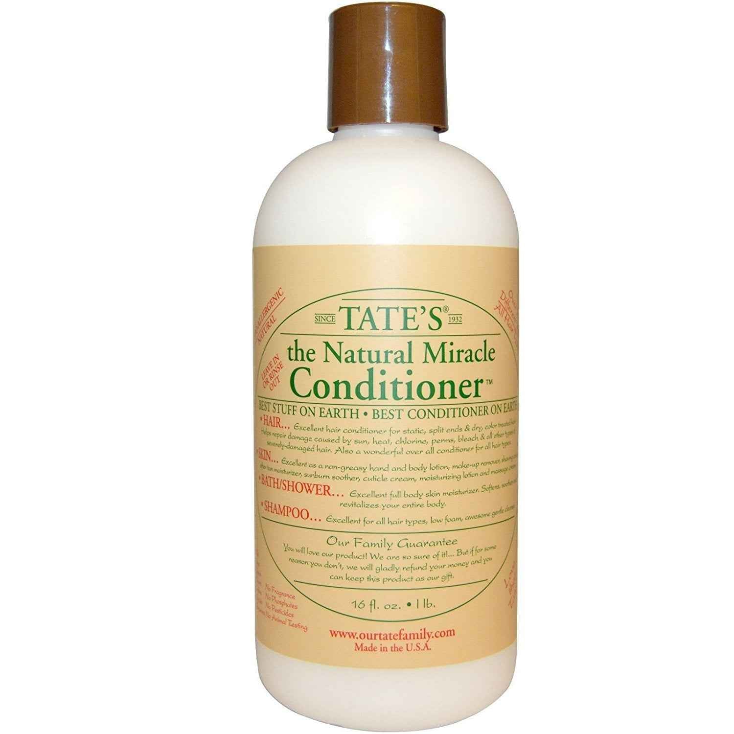 Tate's Natural Miracle Shampoo 18 fl oz & Conditioner 18 fl oz