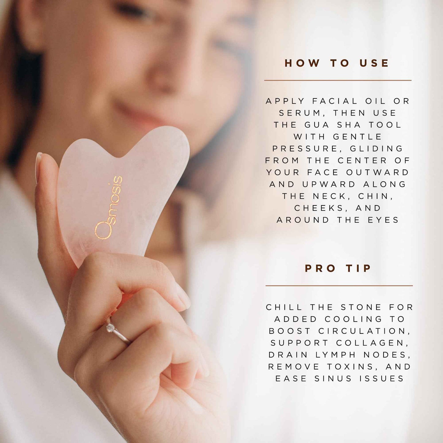 Osmosis Skincare Osmosis Rose Quartz Roller + Gua Sha, 1 ct.