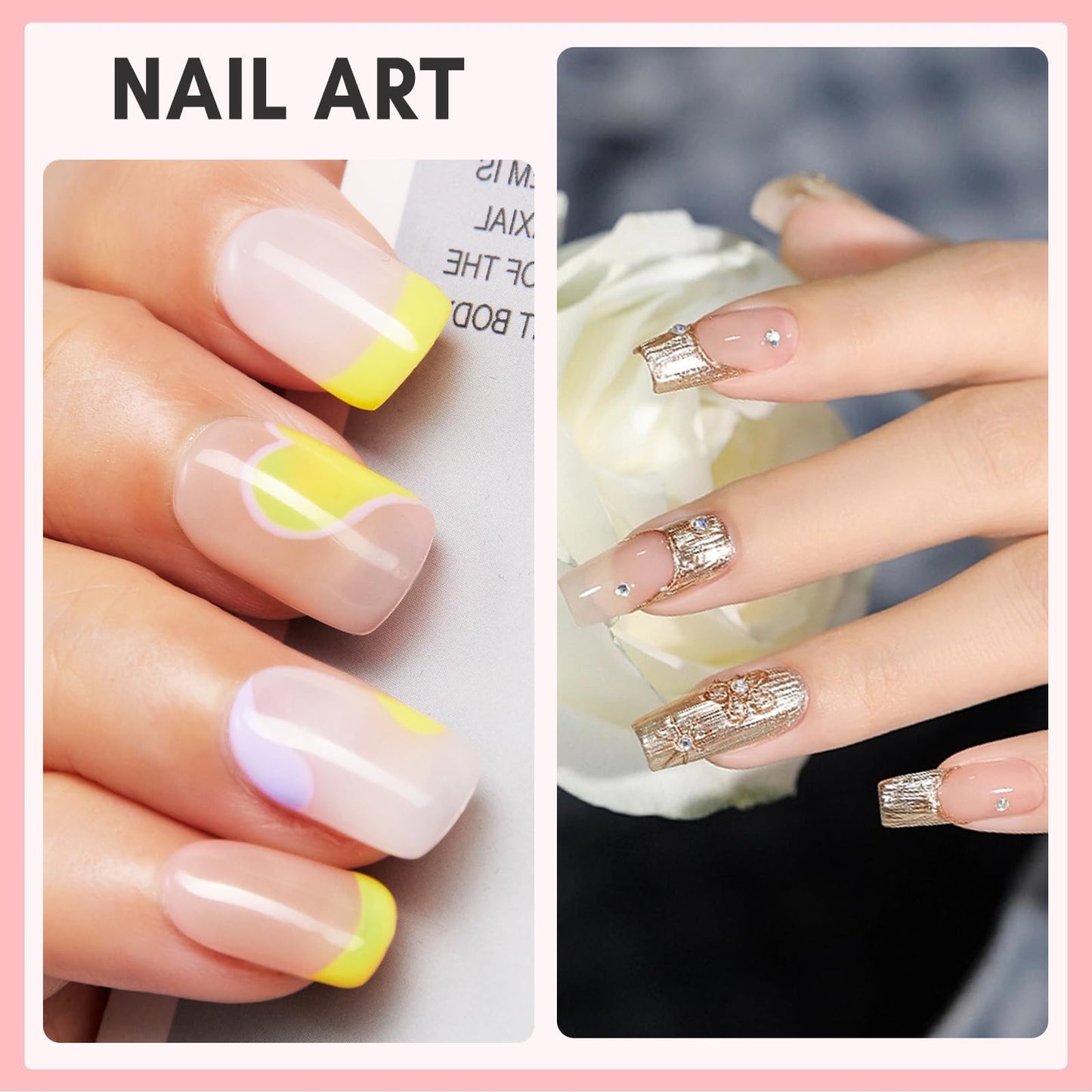 Makartt Gel Nail Polish, Natural Nude Jelly Mocha Mousse Cake Gel Polish Spring 15ML Soak Off UV LED Gel Polish Set Manicure DIY Nail Art Designs Home Salon-Coral Bellini