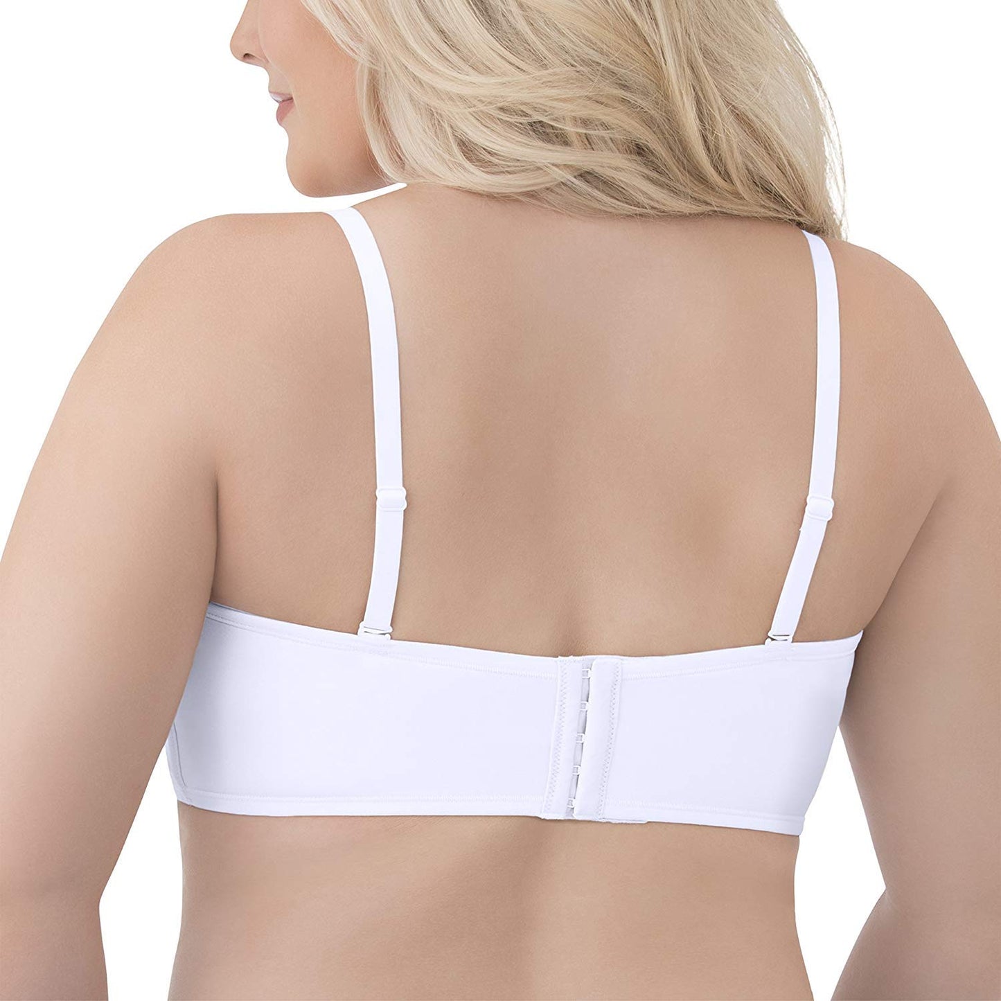 Vanity Fair Women's Beauty Back Smoothing Strapless Bra, 4-Way Stretch Fabric, Lightly Lined Cups up to H, Star White