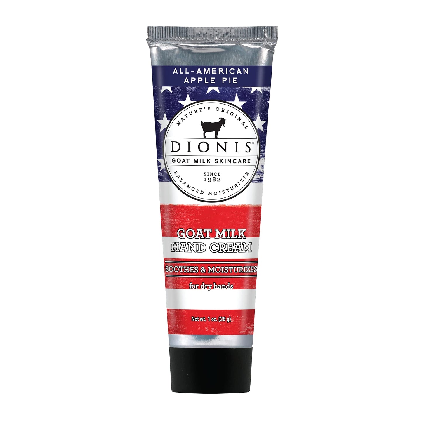 Dionis - Goat Milk Skincare All-American Apple Pie Scented Hand Cream and Peppermint Twist Scented Lip Balm Set (1 oz and .28oz) - Made in the USA - Cruelty-free and Paraben-free