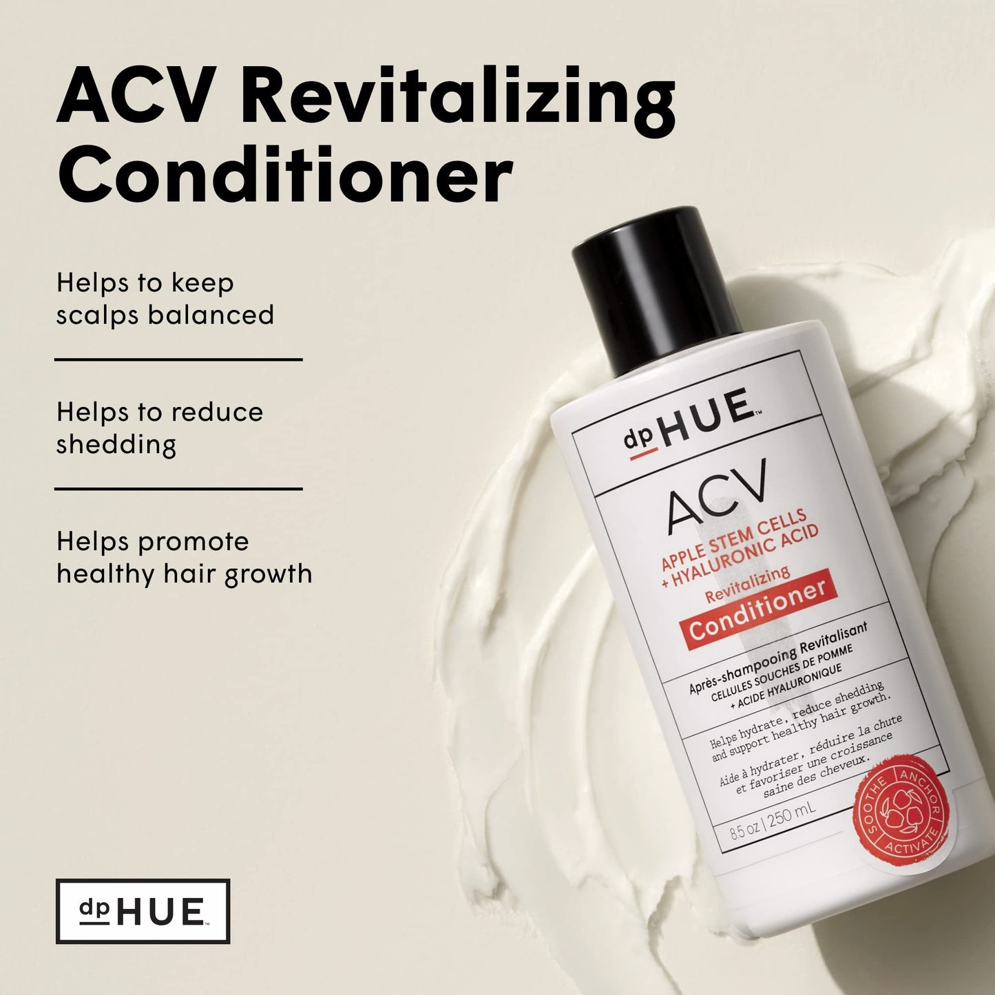 dpHUE ACV Revitalizing Conditioner - 8.5 oz - Supports Healthy Hair Growth - With Apple Cider Vinegar & Hyaluronic Acid - Vegan & Color Safe