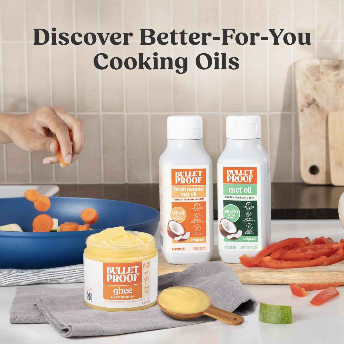 Bulletproof MCT Oil Made with C10 and C8 Oil, 32 Ounces, Keto Supplement for Sustained Energy, Brain and Body Fuel, Add to Coffee and Smoothies