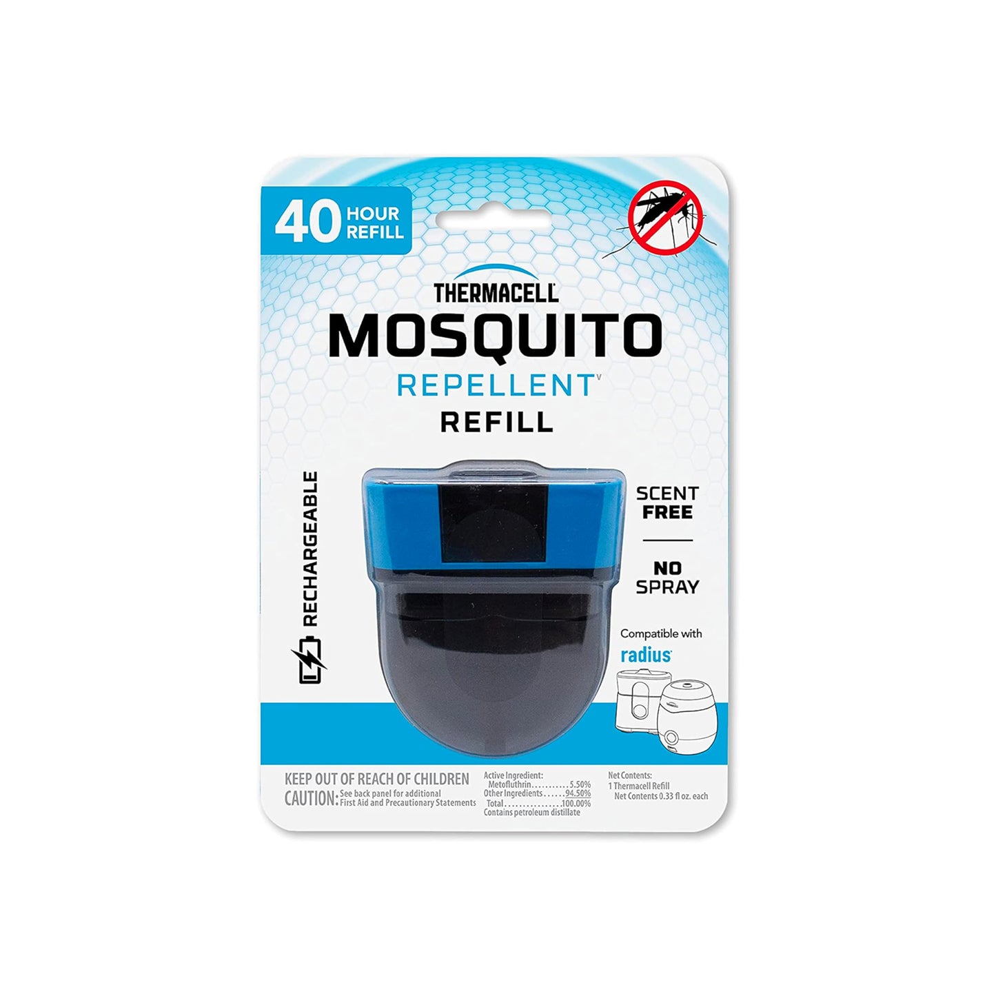 Thermacell Patio Shield Mosquito Repellent E-Series Rechargeable Repeller Bundle, 20’ Mosquito Protection Zone, Includes 40-Hour Repellent Refill, No Spray, Flame or Scent, Bug Spray Alternative