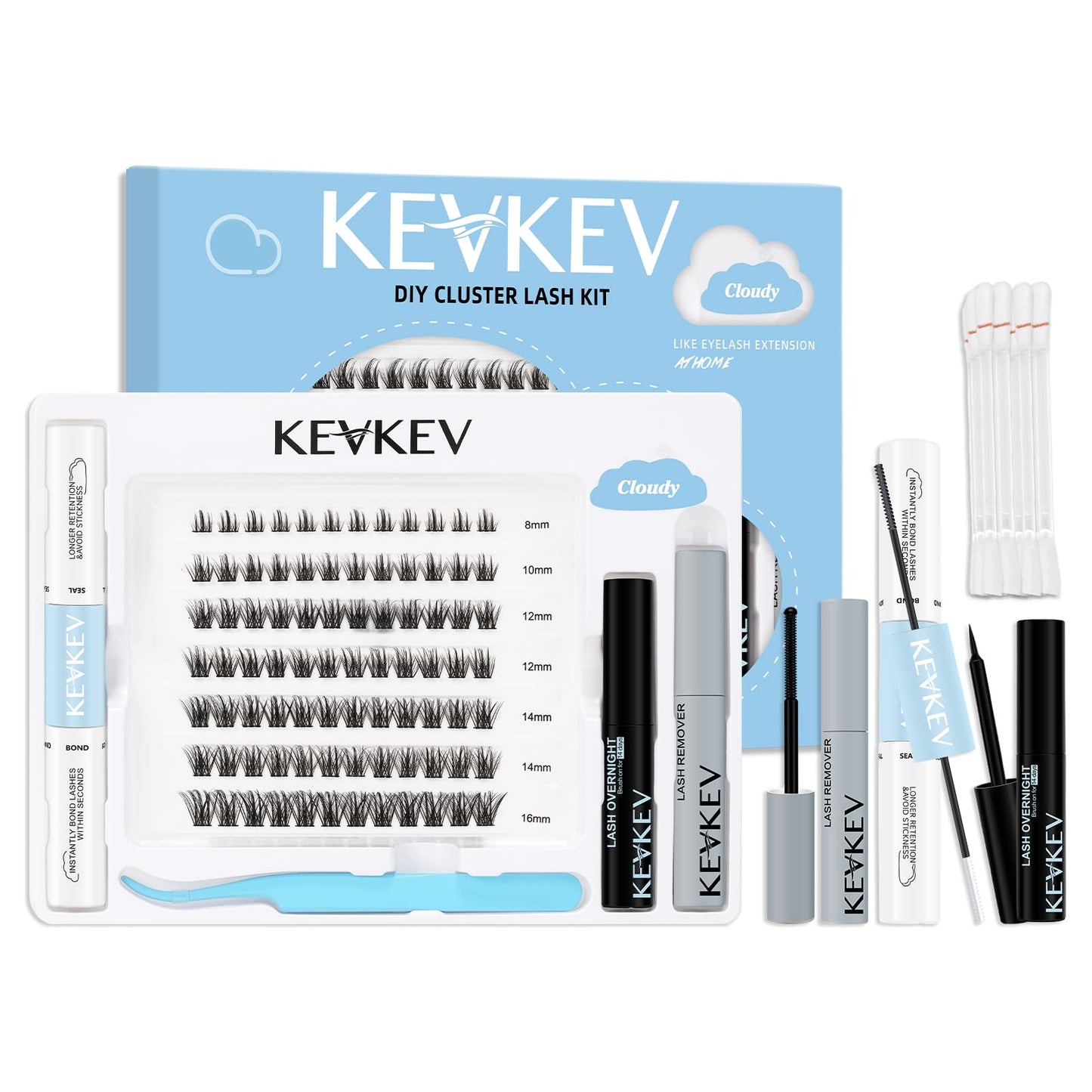 DIY Lash Extension Kit Lash Clusters Lash Bond and Seal Overnighter Lash Sealer Lash Remover and DIY Eyelash Applicator