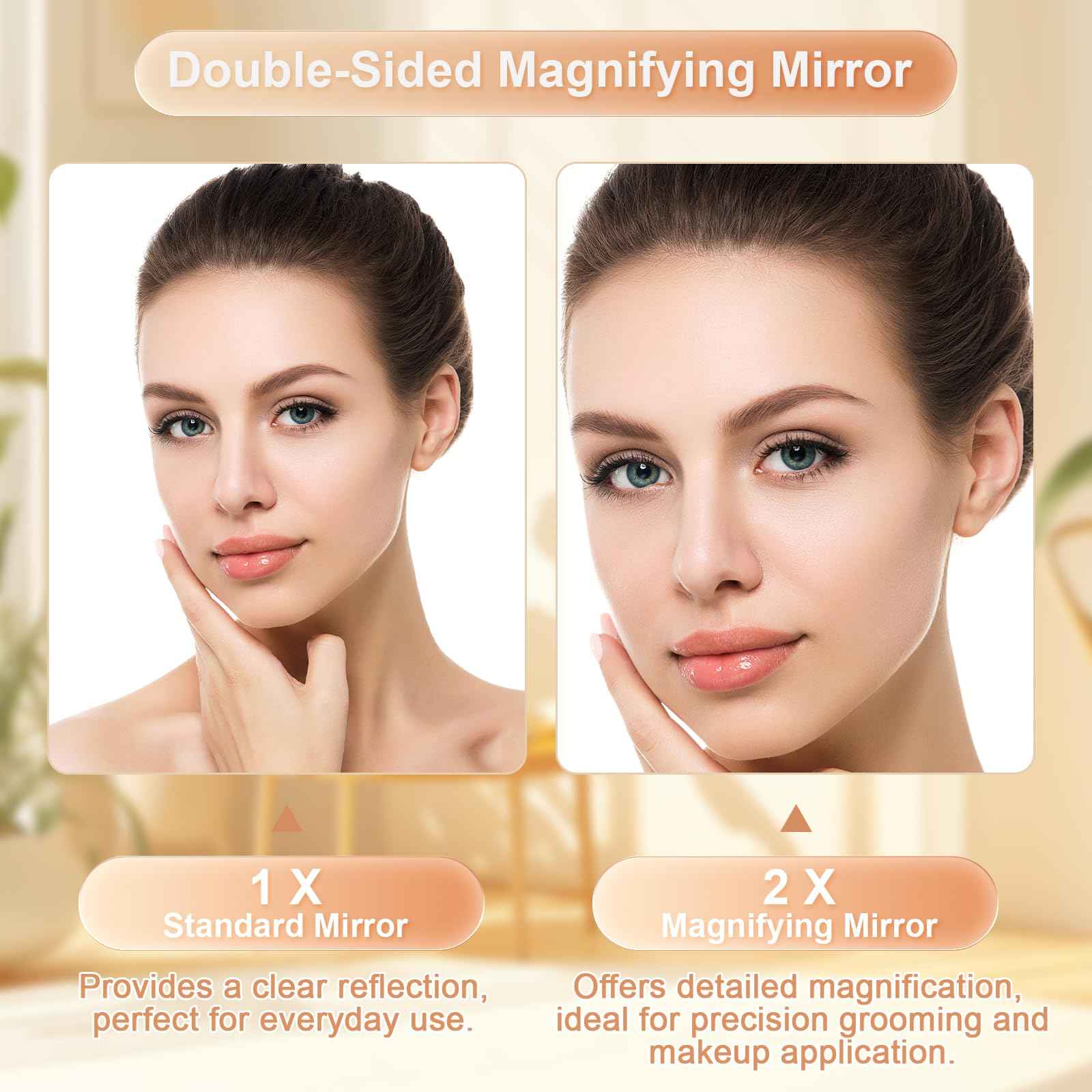 JEKUGOT Personalized Makeup Mirror Small Mirror Pocket Mirror Bride To Be Gifts Engagement Gifts Personalized Gift Mirrors A-Z Gifts for Women Birthday Gifts(M)