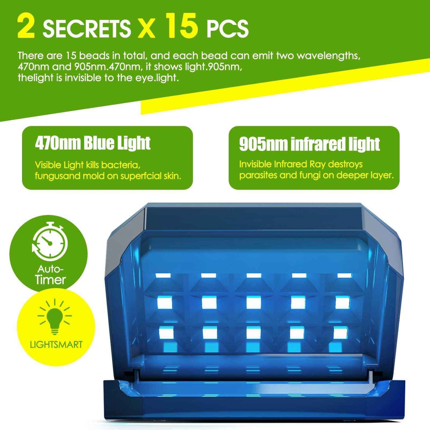 Multifunctional Equipment Blue Device for Toenails and Fingernails, Damaged and Discolored Effective & Reliable