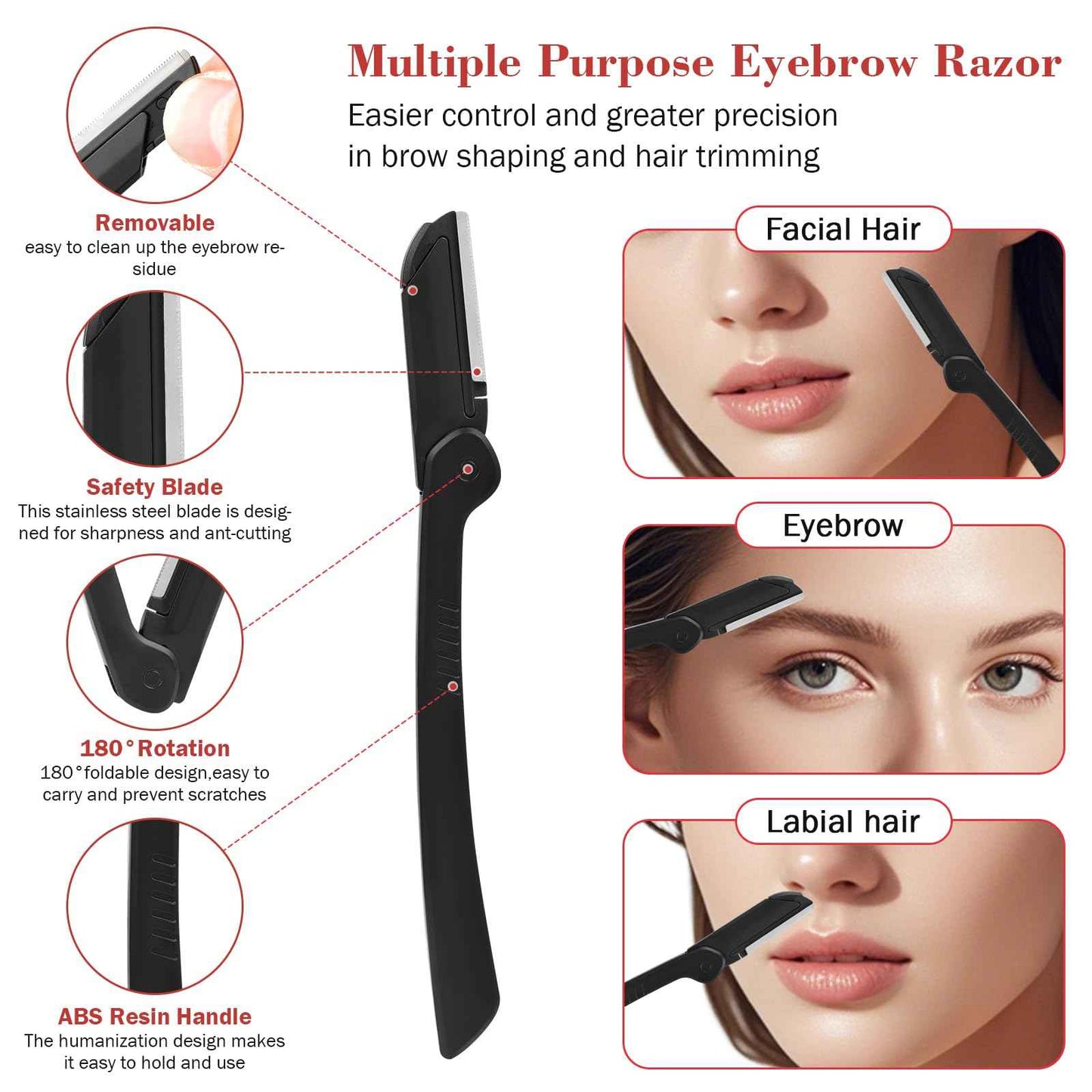 Tweezers Set, Hyxhappy 9 pcs Professional Stainless Steel Tweezers Kit for Facial Hair, Precision Plucker Eyebrow Tweezer Kit with Luxurious Travel Case as Stocking Stuffers Gifts for Women/men