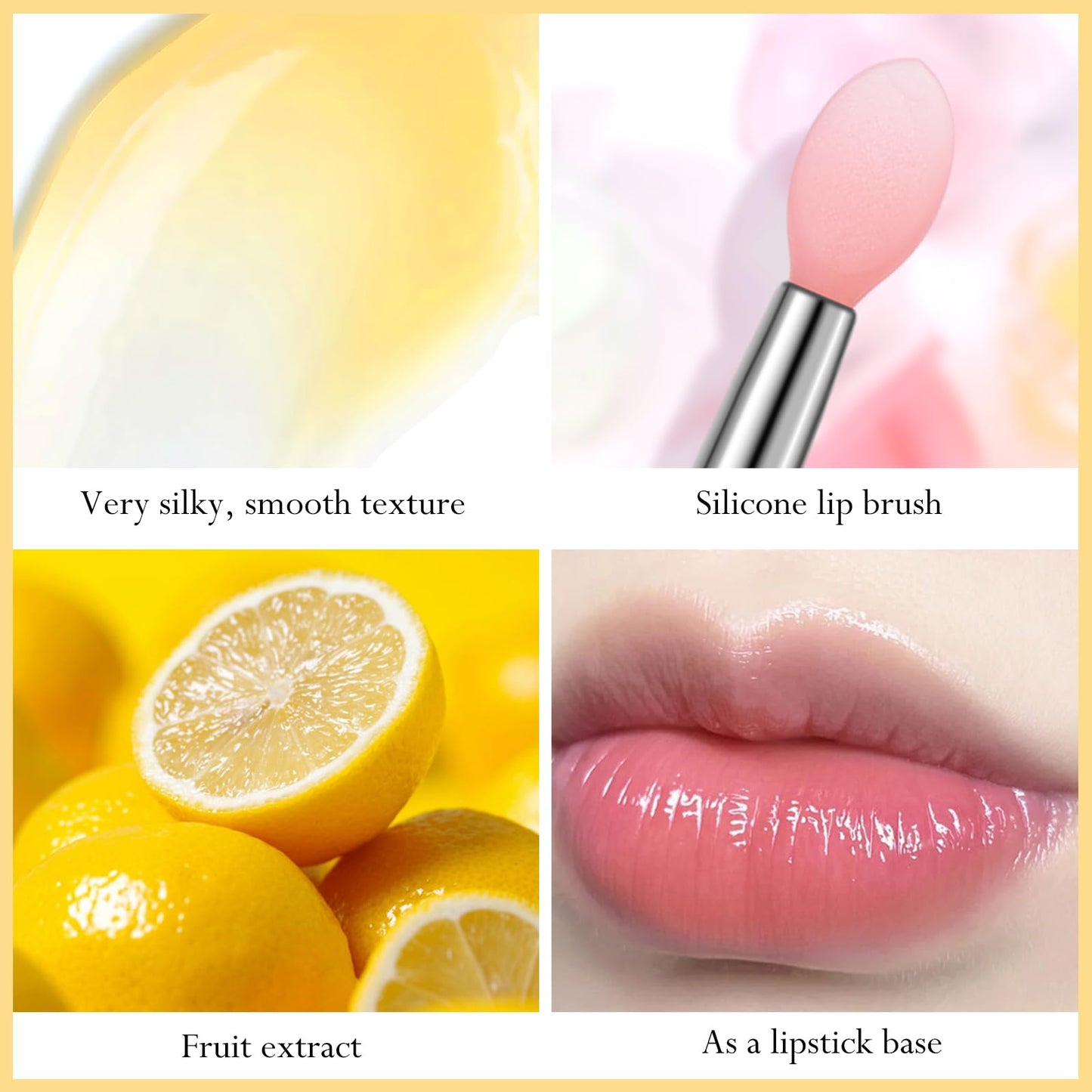 FREEORR 2Pc Jelly Lip Mask Overnight,Fruity Lemon Lip Sleeping Mask Day Night Repair Kawaii Lip Balm Hydrate Plump Dry Lip Scrubs Exfoliator,Lip Care Lip Moisturizer with Collagen-Lemon