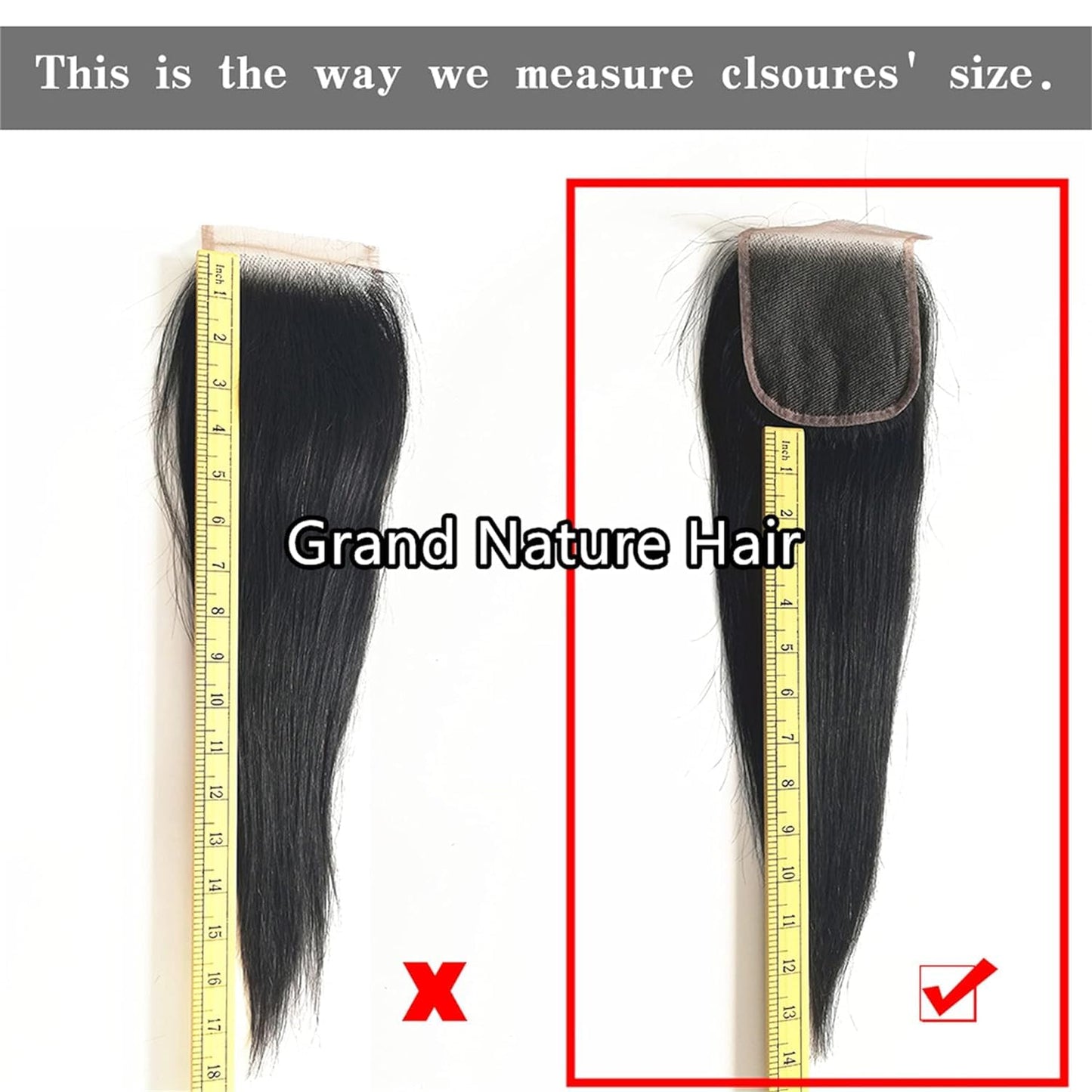 Grand Nature 5x5 HD Lace Closure Only Raw Virgin Human Hair Closures Body Wave WavyTransparent Lace Closure 5x5 Pre Plucked Hair Line Knots Bleached