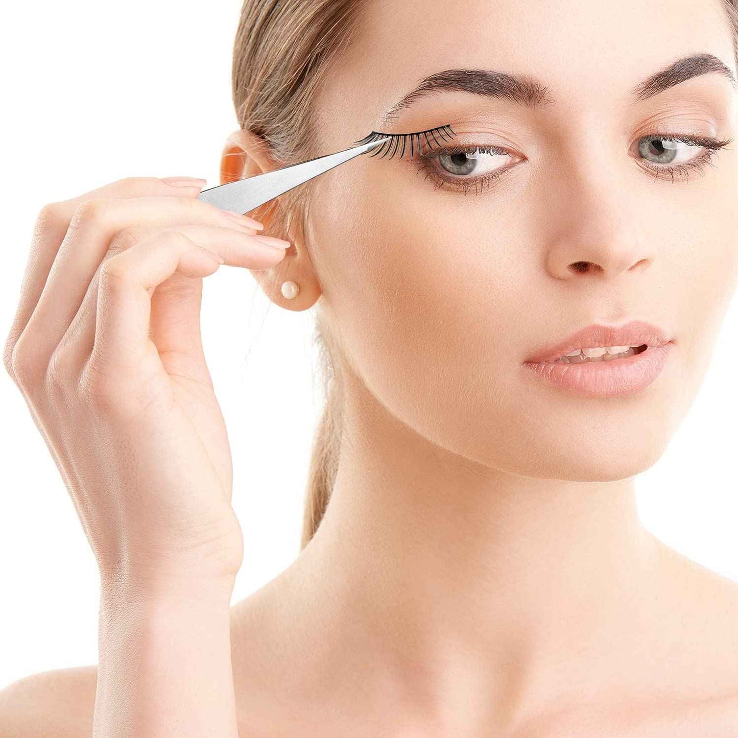 Velodios Pointed Tweezers for Women Facial Hair, Professional Stainless Steel Tweezers for Eyebrow, Chin Hair and Ingrown Hair Removal