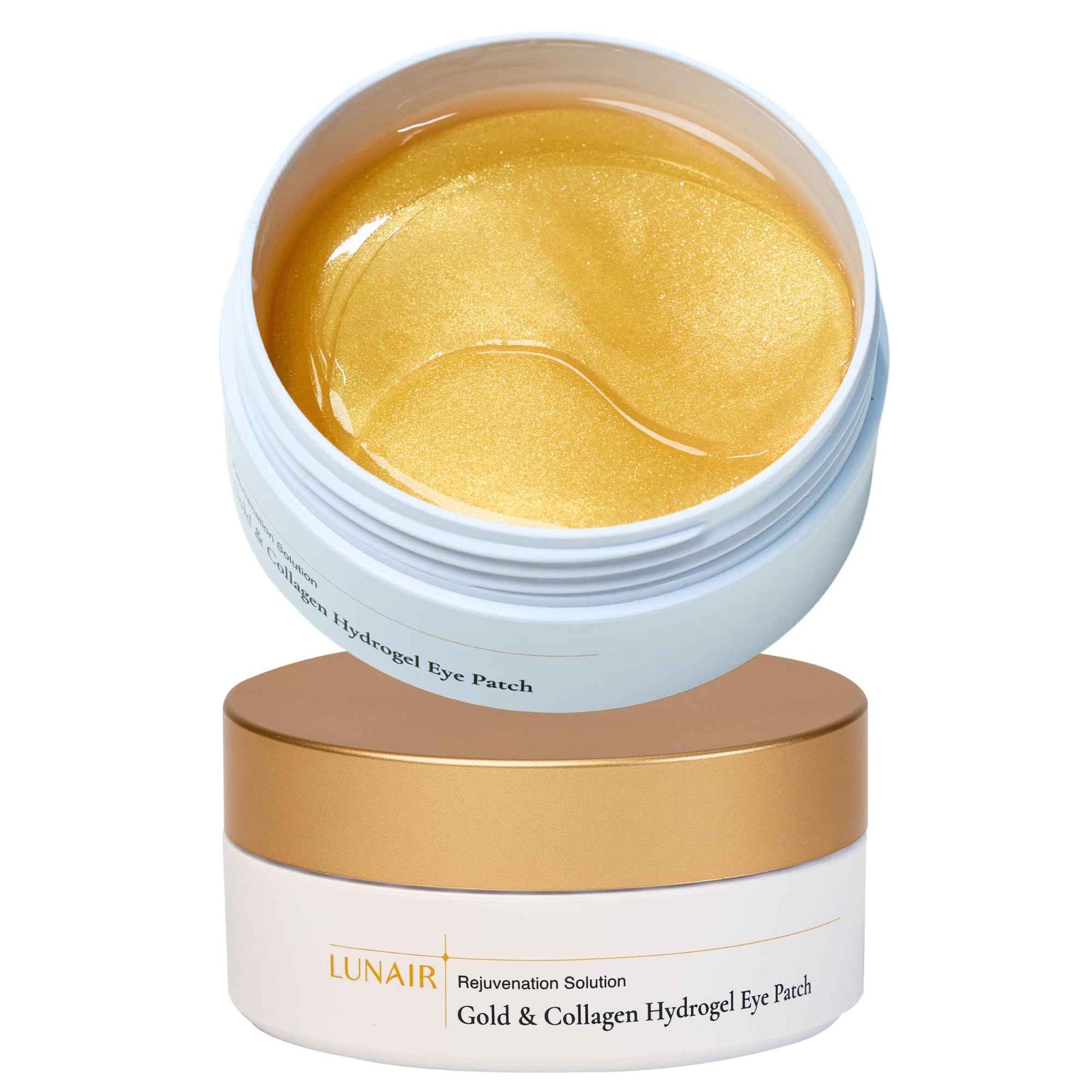 Lunair Gold & Collagen Hydrogel Eye Patch – Depuffing, Firming & Hydrating Under-Eye Treatment for Dark Circles & Fine Lines (60 Patches)