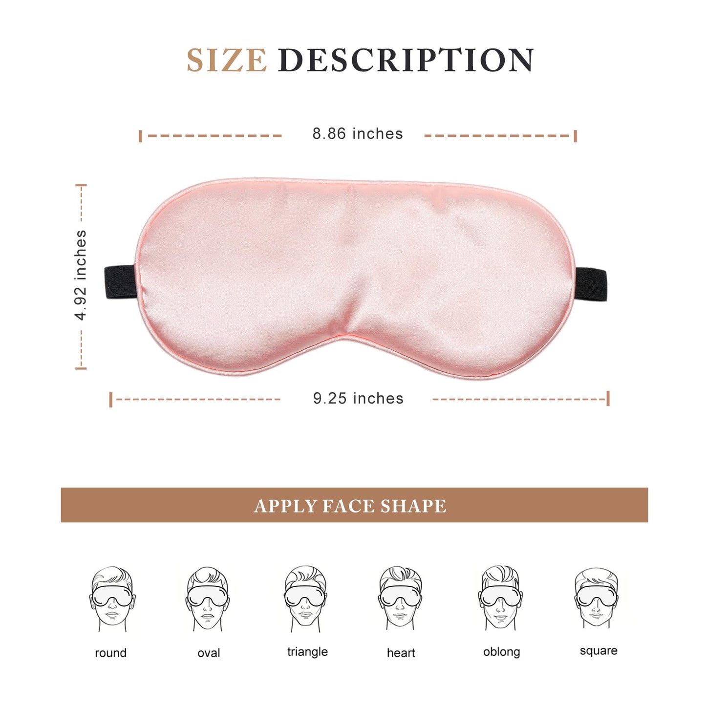 Sleep Mask Silk Eye Mask for Sleeping, Super Soft Blackout Eye Mask for Women Men, Side Sleeper Eye Covers for Sleeping with Adjustable Straps, Travel Eye Mask, 3 Pack