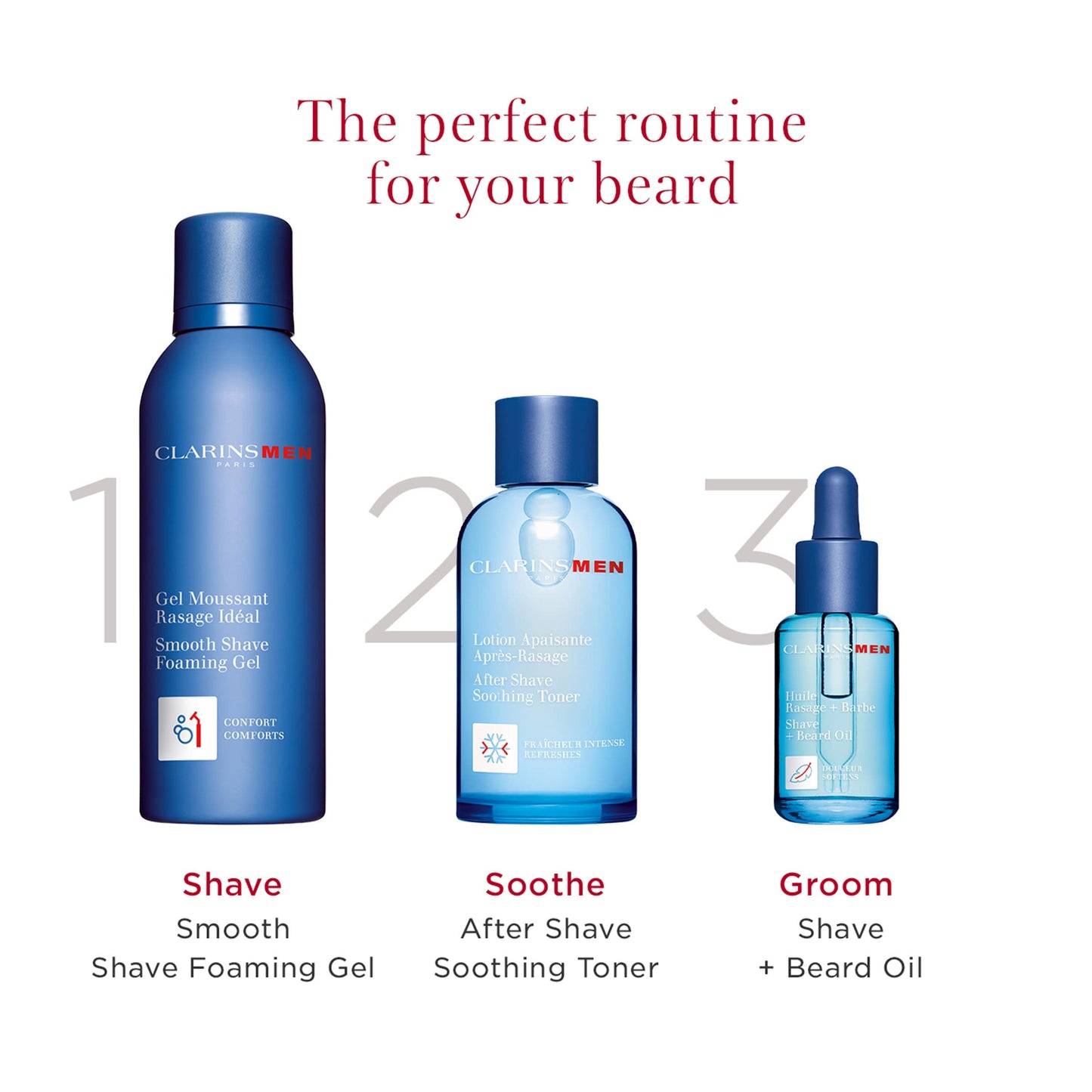 CLARINSMEN Shave + Beard Oil | 2-In-1 Shaving and Beard Oil for Men | Preps Skin and Conditions Beard | Lightweight, Non-Greasy Dry Oil | All Skin Types | 1.0 Fluid Ounces