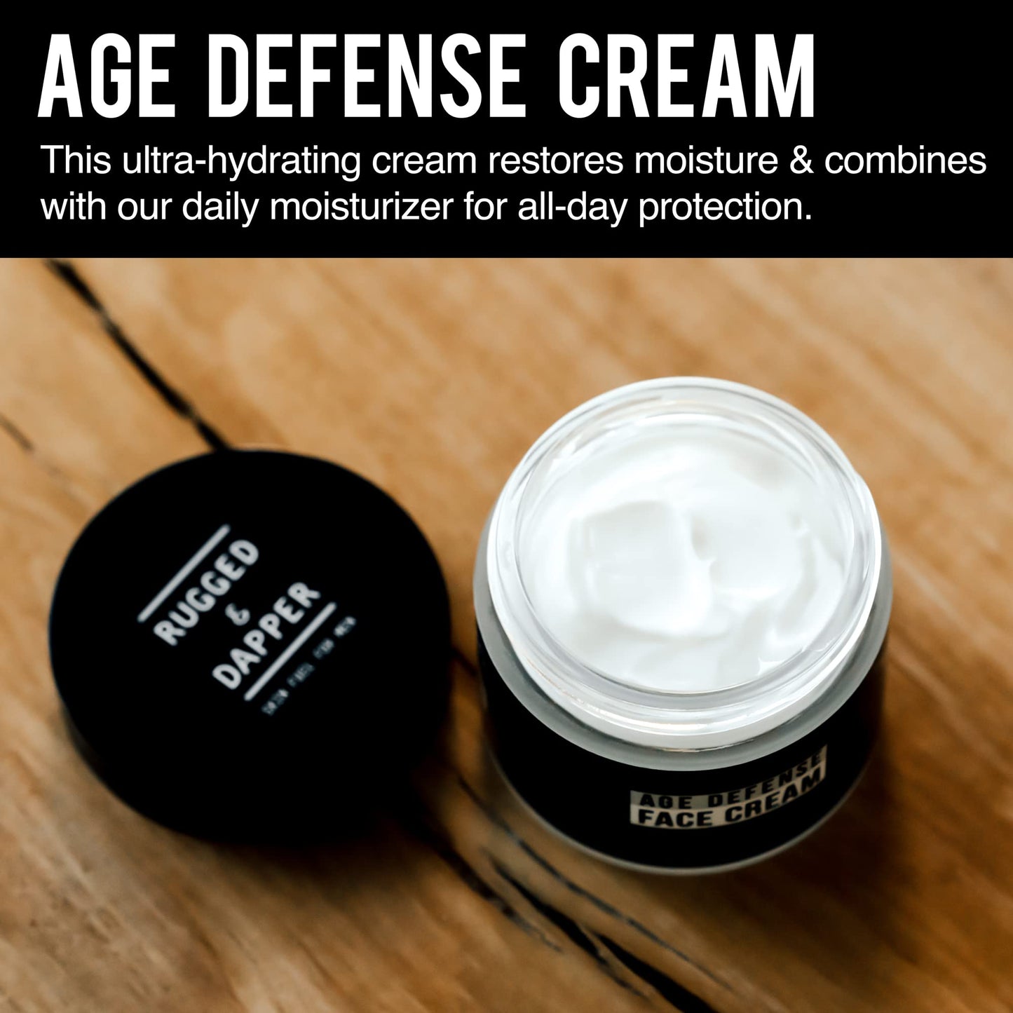 RUGGED & DAPPER Mens Anti Aging Face Cream, Mens Face Cream, Mens Face Lotion, Anti Aging Cream for Men, Mens Wrinkle Cream Face, Anti Aging Face Moisturizer for Men, Mens Face Moisturizer, 2 oz