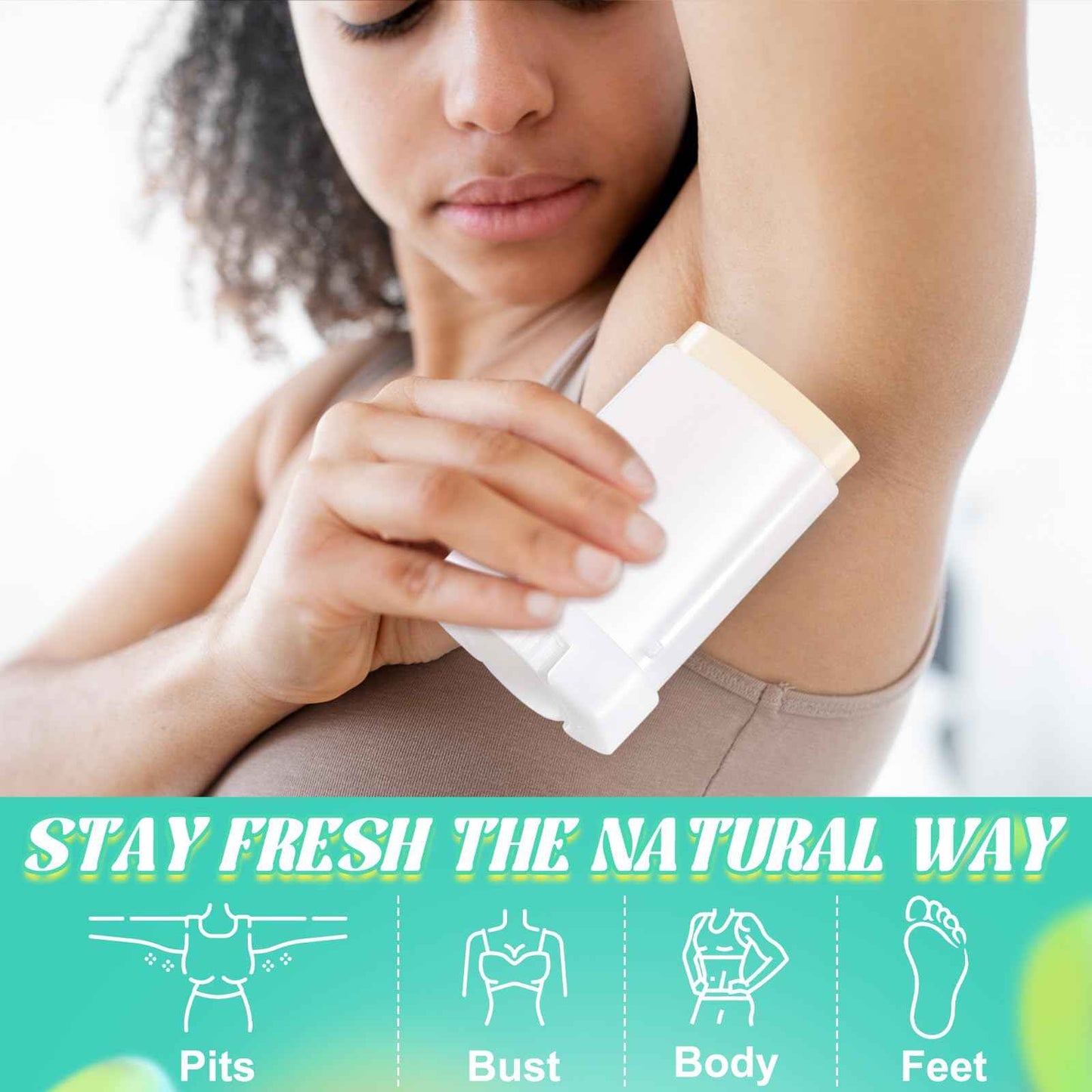 JCOOS Deodorant Making Kit, DIY Deodorant Kit, Aluminum Free Antiperspirant for Women and Men, Shea Butter, Coconut Oil, Baking Soda, Vanilla & Lavender Essential Oils, Containers Sweat & Odor Control