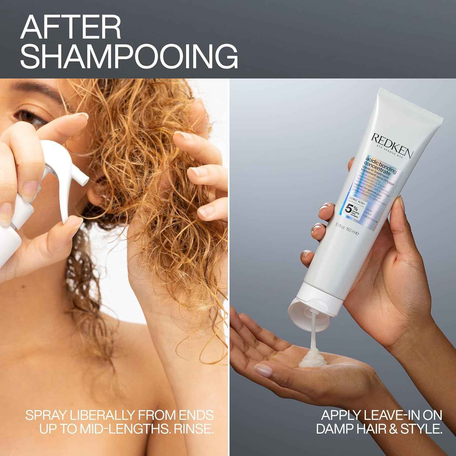 Redken Bonding Lightweight Liquid Conditioner for Damaged Hair Repair | Volumize & Condition | Acidic Bonding Concentrate | Sulfate-Free Spray Conditioner | For Fine or Thin Hair | 6.76 Fl Oz