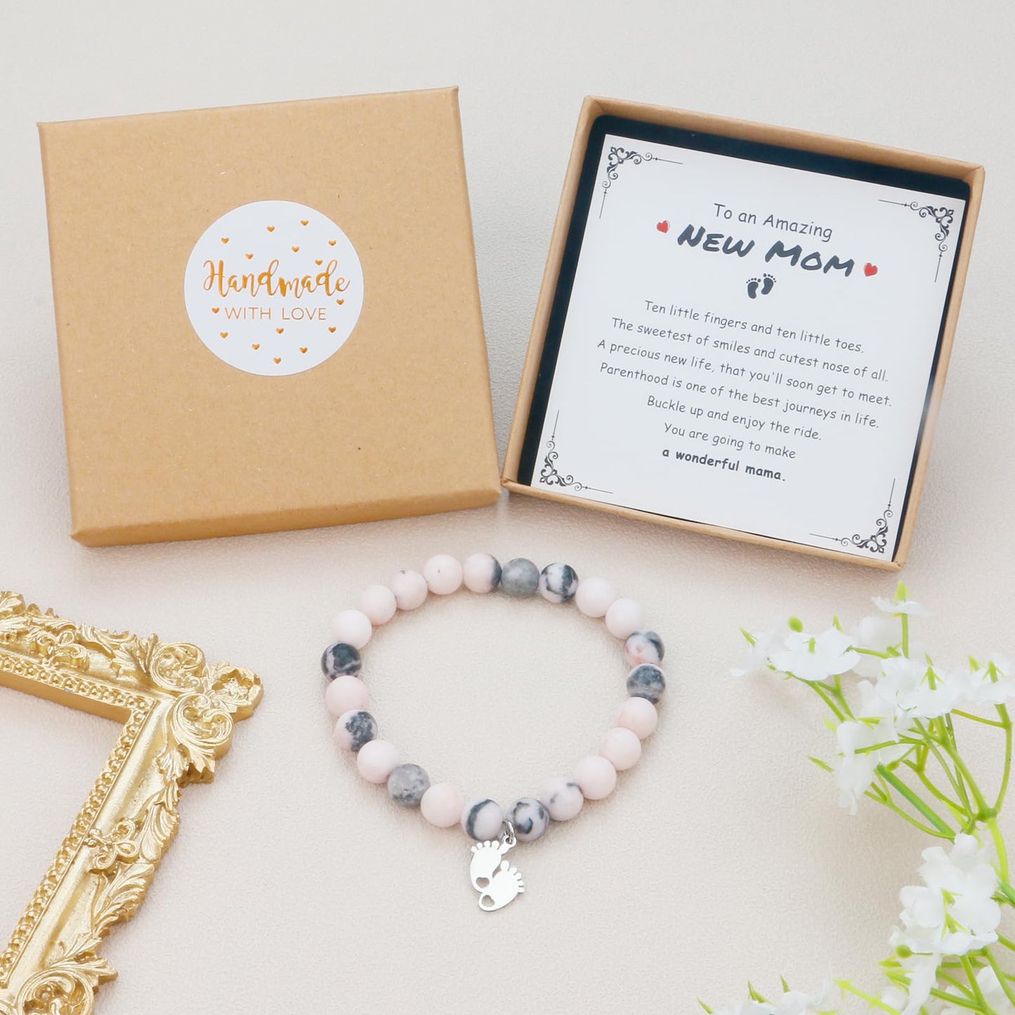 New Mom Gifts as Mom to Be Gifts for Women After Birth, New Mom Bracelet for Mommy to Be, Mama to Be Bracelet as Pregnancy Gifts for First Time Moms, New Mom Jewelry as 1st Mothers Day Gifts Ideas