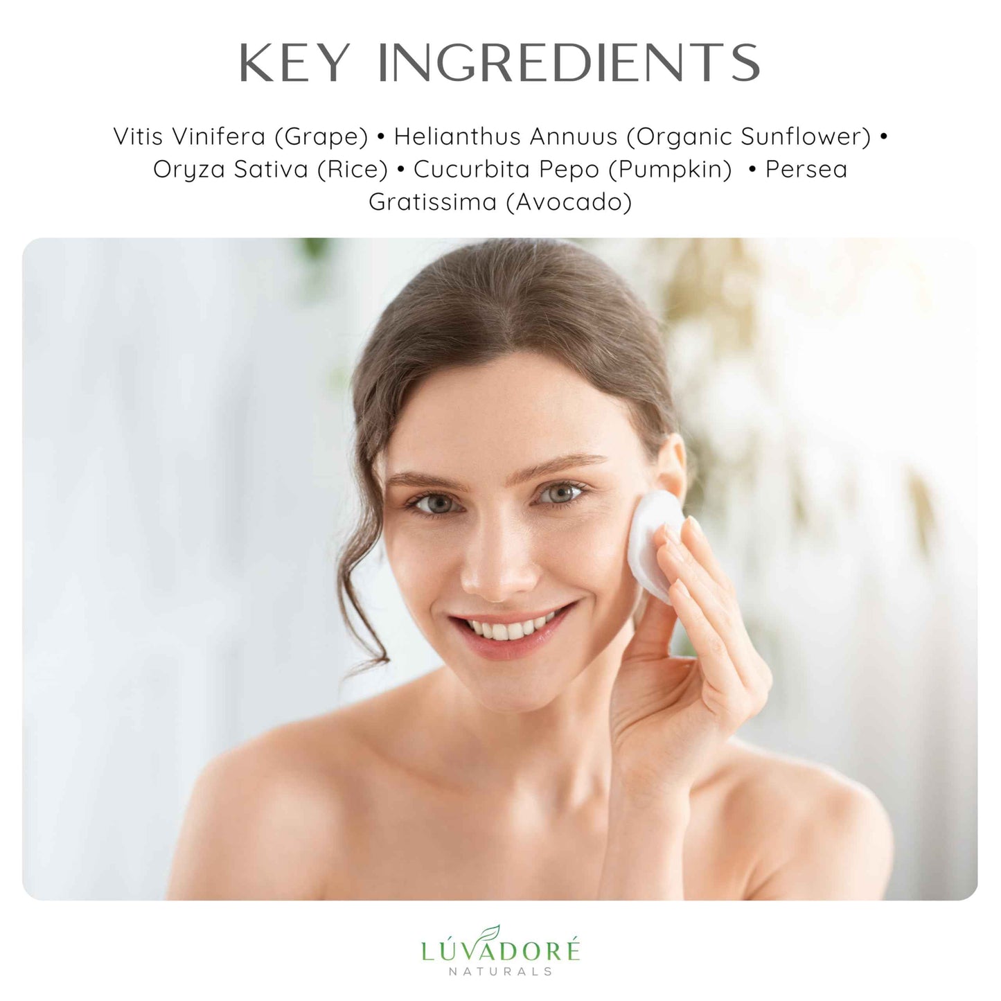 Luvadore Naturals Daily Double Face Wash and Makeup Remover – 2-in-1 Oil Face Cleanser – Hydrating Facial Cleanser with Grapeseed Oil, Avocado, Rice – Removes Makeup Impurities for Smooth Skin