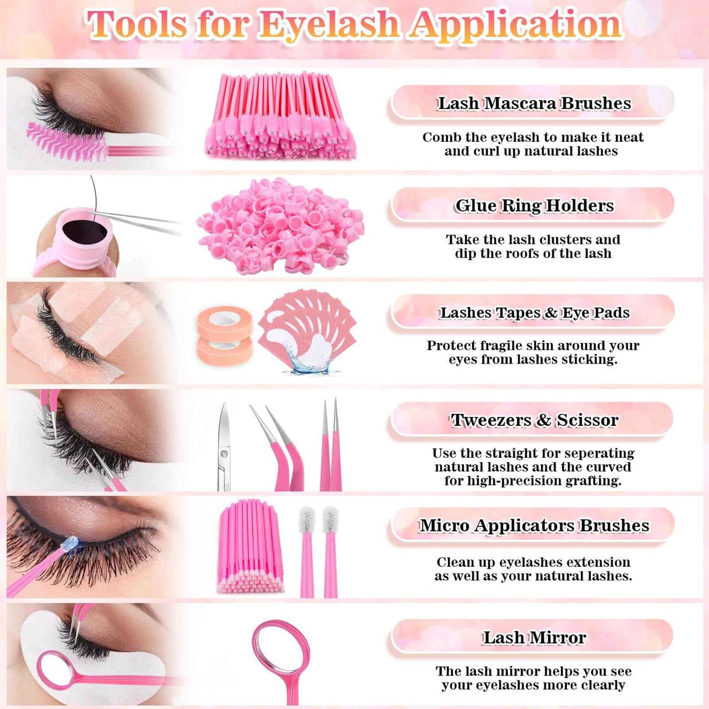 Tetutor EyeLash Extension Kit for Beginners, Professional Lash EyeLash Extension Practice Kit with Everything, Mannequin Head, Eye Lashes Glue, Lash Kit for Eyelash Extensions Beginners Training