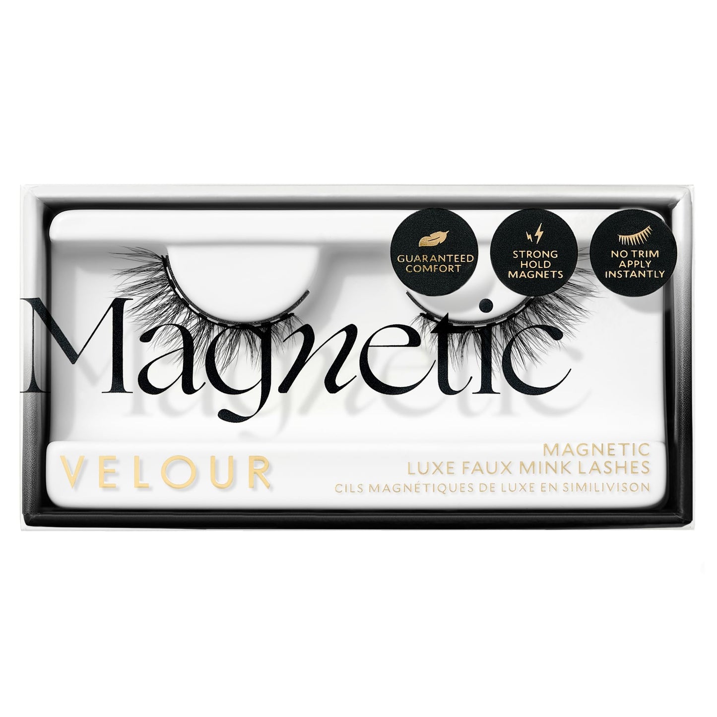 Velour Magnetic Eyelashes – Luxurious False Lashes – Reusable Magnetic Lashes – Wear up to 30x – Vegan, All Eye Shapes, Natural Magnetic Lashes, Magnetic Eyeliner not Included (She's A Magnet)