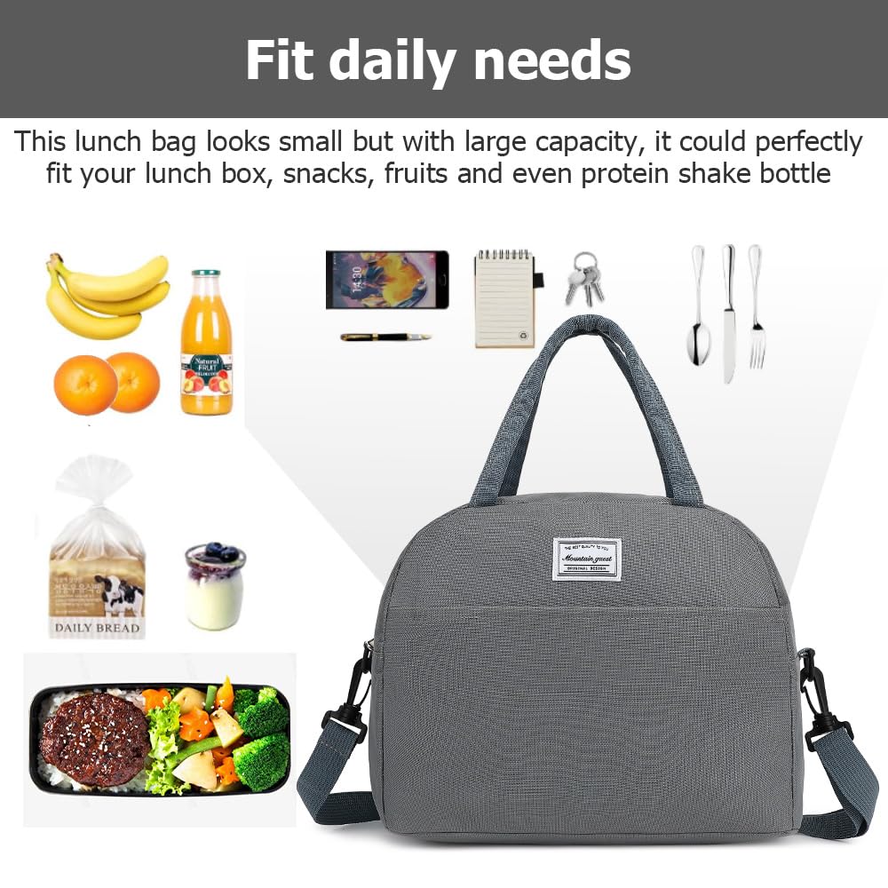 lunch bag women & men, Reusable Insulated Cooler Lunch Box Adult Water Resistant Lunch tote bag for Work Picnic Beach or Travel