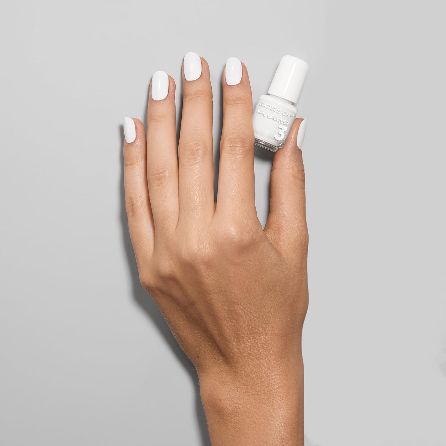 Dazzle Dry Nail Mini Lacquer (Step 3) - White Lightning - A true stark white full coverage cream. Full coverage cream. (0.17 fl oz)