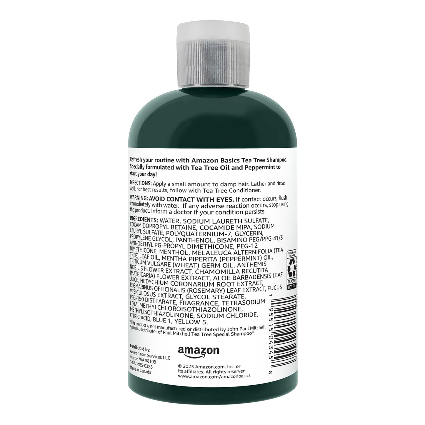 Amazon Basics Tea Tree Shampoo, 10.14 Fl Oz, Pack of 1