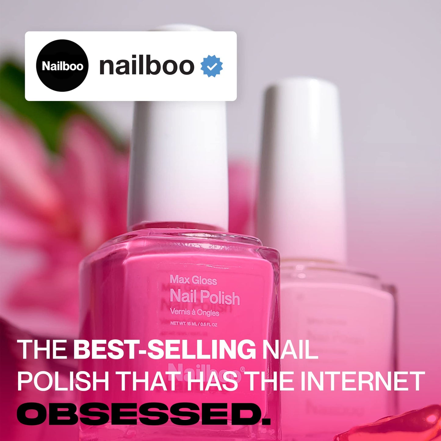 Nailboo PREMIER Max Gloss Nail Polish, (Beige) Chestnut Chills Nail Color, DIY Nails Salon Quality, Glossy Non-Gel Nail Polish, 0.5 oz.