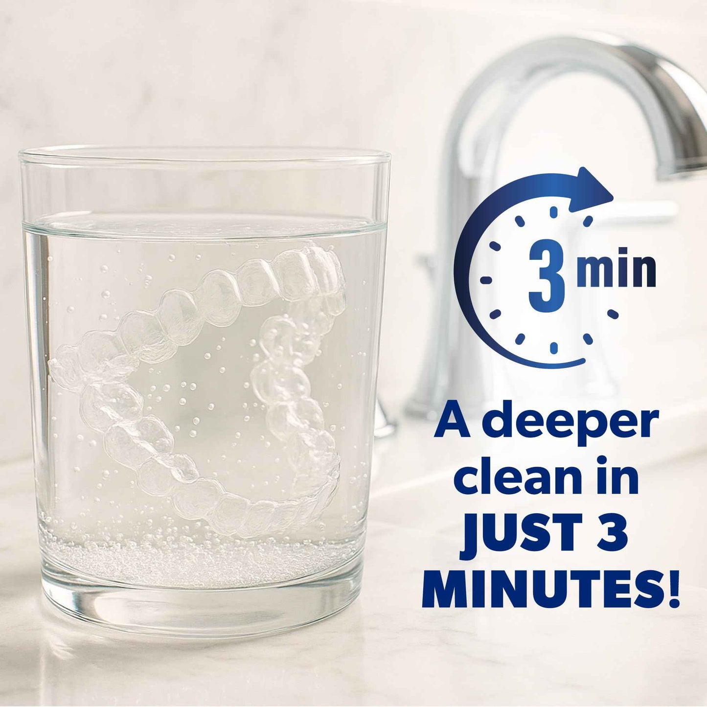 EverSmile AllClean Minerals – Deep Cleaner for Retainers, Clear Aligners, Invisalign, Dentures, Night & Mouth Guards – Removes Stains, Odors & Plaque in 3-Minutes – Up to 120 Uses (300g), 1 Pack